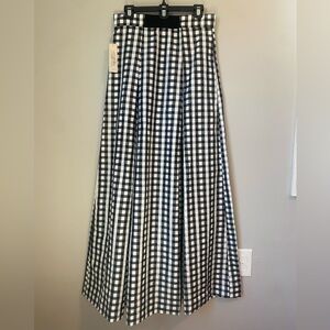 Eliza J Black and White Checkered Maxi Skirt NWT